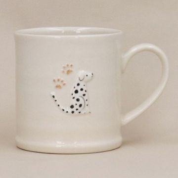 Gisela Graham Dog Embossed Stoneware Mug