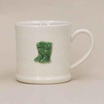 Gisela Graham Wellies Embossed Stoneware Mini Mug