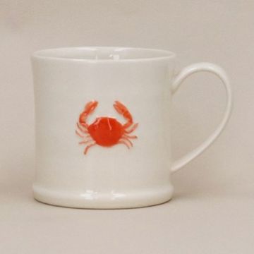 Gisela Graham Crab Embossed Stoneware Mini Mug