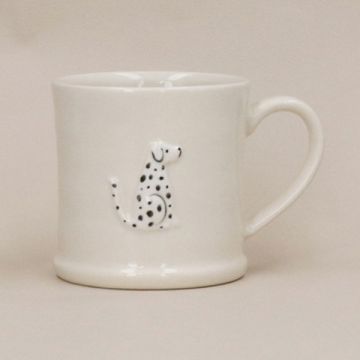 Gisela Graham Dog Embossed Stoneware Mini Mug