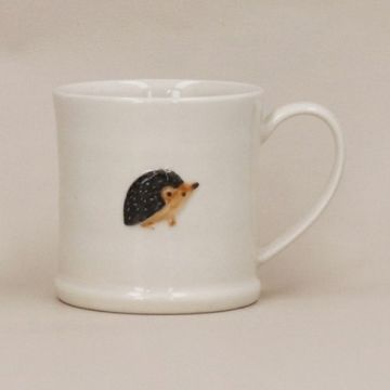 Gisela Graham Hedgehog Embossed Stoneware Mini Mug