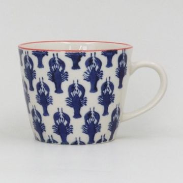 Gisela Graham Navy Lobster Stoneware Mug