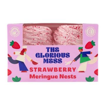 The Glorious Mess Strawberry Meringue Nests X4