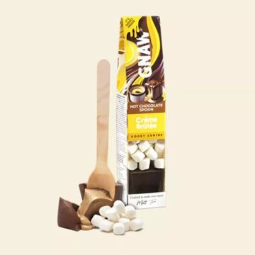 Gnaw Gooey Hot Chocolate Spoons Crème Brulee 40g