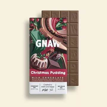 Gnaw Christmas Pudding Bar 80g