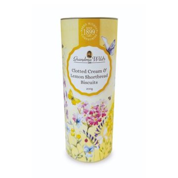 Grandma Wilds Tube Of Clotted Cream & Lemon Shortbread Biscuits 200g