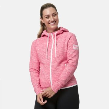 Gym & Coffee Fleck Hoodie Pink