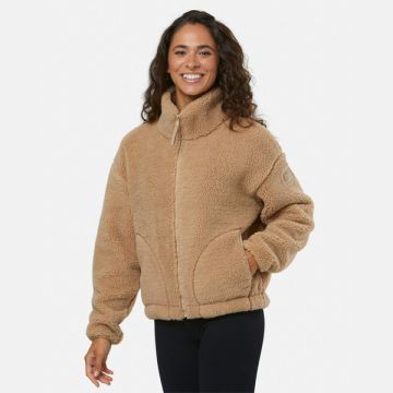 Gym + Coffee Industry Fleece Jacket High Collar Sandstone L