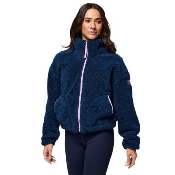 Gym & Coffee Industry Fleece Jacket Petrol Blue
