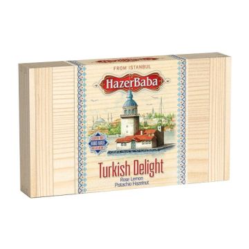 Hazerbaba Rose, Lemon, Pistachio & Hazelnut Turkish Delight 454g