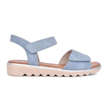 Jana Softline Flat Sandal With Velcro Fastening 802 Denim 38