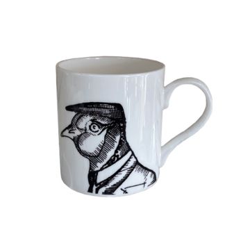 Wild Things Cecil Pheasant Bone China Mug - Opaque Black