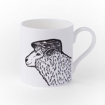Wild Things Ivor Sheep Bone China Mug - Opaque Black