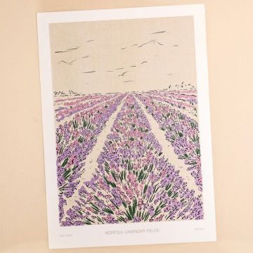 Jenna Crush Norfolk Lavender A3 Art Print