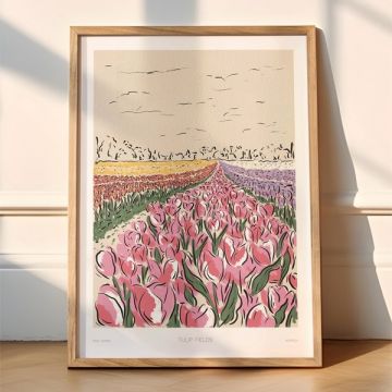 Jenna Crush Norfolk Tulips A3 Art Print