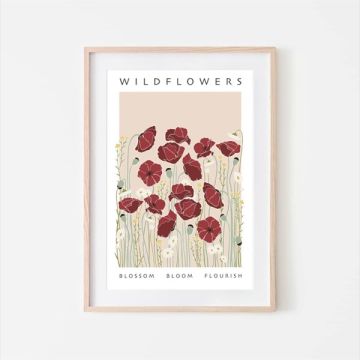 Jenna Crush Wildflowers A3 Art Print