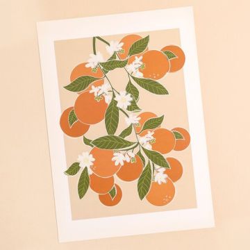 Jenna Crush Orange Blossom A3 Art Print