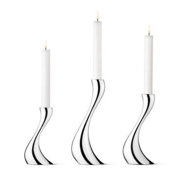 Georg Jensen Cobra Stainless Steel Candleholder 3 Pack