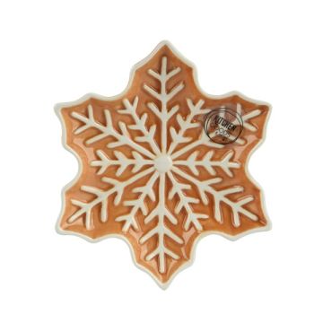 Plate Dolomite Iced Gingerbread Tree/Snowflake Assorted