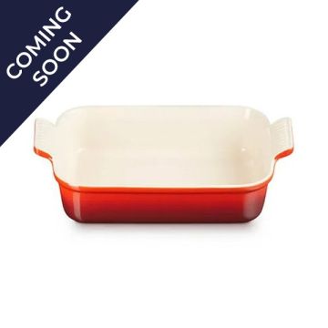 Le Creuset Stoneware Heritage Rectangular Dish Cerise Red 26cm