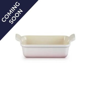 Le Creuset Stoneware Heritage Rectangular Dish Shell Pink 19cm