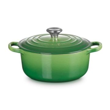 Le Creuset Cast Iron Round Casserole Dish Bamboo Green 24cm