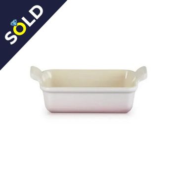 Le Creuset Stoneware Heritage Rectangular Dish Shell Pink 19cm