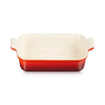 Le Creuset Stoneware Heritage Rectangular Dish Cerise Red 26cm