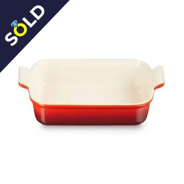 Le Creuset Stoneware Heritage Rectangular Dish Cerise Red 26cm