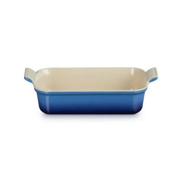 Le Creuset Azure Blue Stoneware 26cm Deep Rectangular Dish