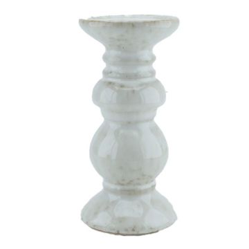 Laura Ashley White Lowick Candleholder Large