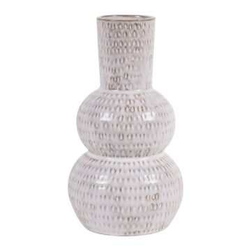 Laura Ashley White Lowick Stoneware Vase Small