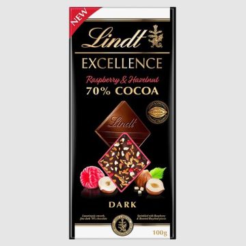 Lindt Excellence Passion Raspberry And Hazelnut 100g
