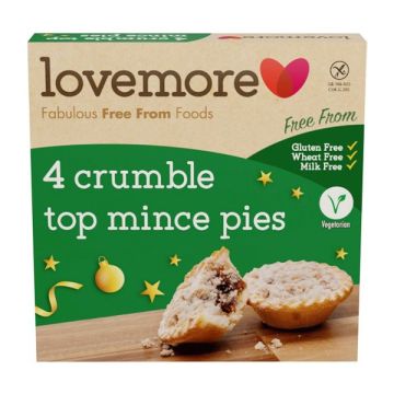Lovemore Gluten Free Crumble Top Mince Pies 230g