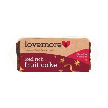 Lovemore Gluten Free Iced Rich Fruit Cake Slab 450g