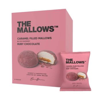 The Mallows Caramel Filled Mallows Ruby Chocolate Box 80g