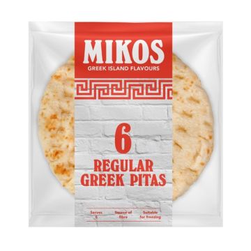 Mikos 6 Greek Pitas Regular 390g