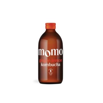 Momo Kombucha Organic Ginger, Lemon Kombucha 330ml