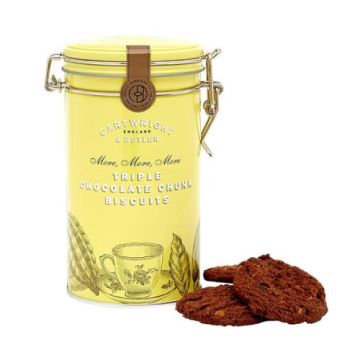 Cartwright & Butler Triple Chocolate Chunk Biscuits in Tin 200g