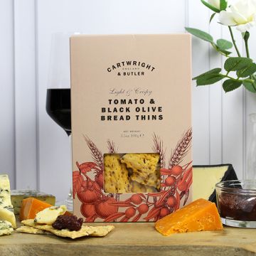 Cartwright & Butler Tomato & Black Olive Bread Thins 100g