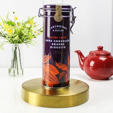 Cartwright & Butler Ultra Thick Dark Chocolate Orange Biscuits Tin 190g