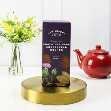 Cartwright & Butler Chocolate Drop Shortbread Rounds Carton 200g