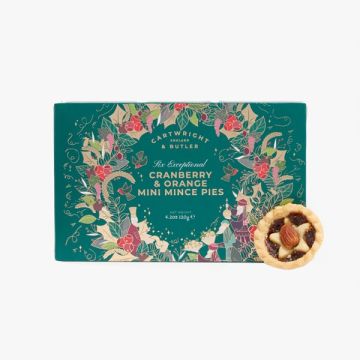 Cartwright & Butler Cranberry & Orange Mini Mince Pies In Carton 120g