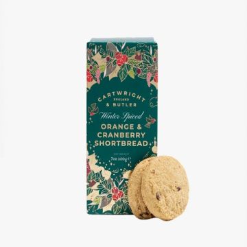 Cartwright & Butler Winter Spiced Orange And Cranberry Shortbread 200g