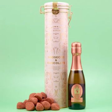 Cartwright & Butler Prosecco & Chocolate Tin 180g & 20cl