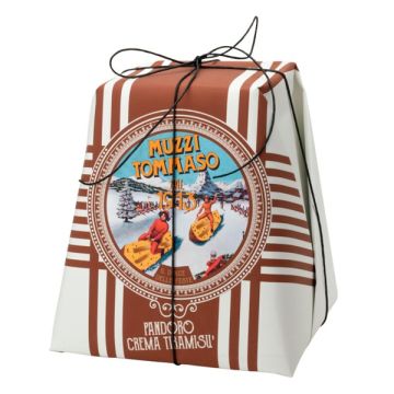 Muzzi Pandoro With Tiramisu Cream & Coffee Chocolate Chips Hand Wrapped 850g