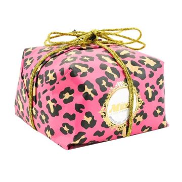 Muzzi Panettone With Chocolate Chips & Black Cherry Preserve Hand Wrapped 500g