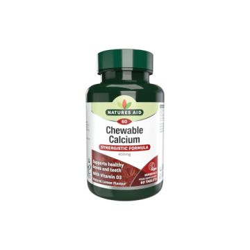 Natures Aid Chewable Calcium with Vitamin D 60pk