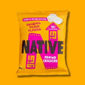 Native Snacks Vegan Pr*wn Crackers Original Prawn Flavour 60g