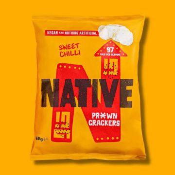 Native Snacks Vegan Pr*wn Crackers Sweet Chilli Flavour 60g
